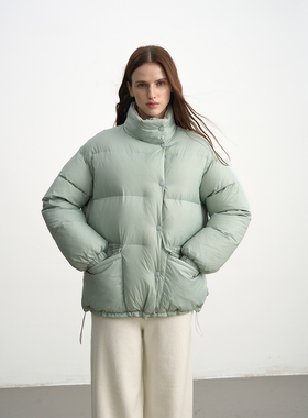 【五百推荐】PIERZ 90白鸭绒简约防风双面穿立领羽绒夹克