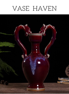 宋代美学超好看仿古氛围感花瓶2026热卖家居饰品客厅电视柜插花器