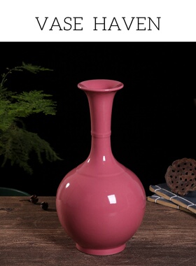 宋代宋式美学超好看新中式禅意氛围感花瓶家居客厅颜色釉青瓷赏瓶