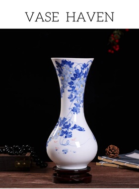 宋代美学超好看手绘花瓶2026热卖摆件中式客厅玄关书房绝美插花瓶