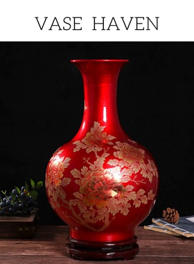 宋代美学超好看水晶釉新中式氛围感花瓶2026热卖客厅玄关书房摆件