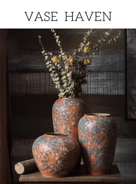 宋式美学花瓶禅意绝美特别好看的客厅摆件轻奢高级感情绪稳定花盆