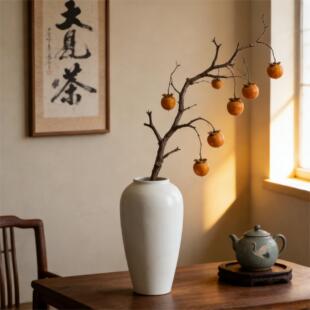 宋式美学超好看的高级水培花瓶2026热卖客厅腊梅雪柳冬青插花器