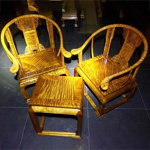 金丝楠木皇宫椅三件套家具仿古