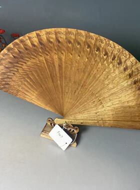 镂空扇子古风苏扇中国风桌上摆件金丝楠木折扇工艺品装饰扇子F007