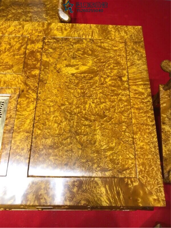 正宗新品缅甸黄金樟泡茶桌七件套178全实木客厅方形茶台桌椅仙作