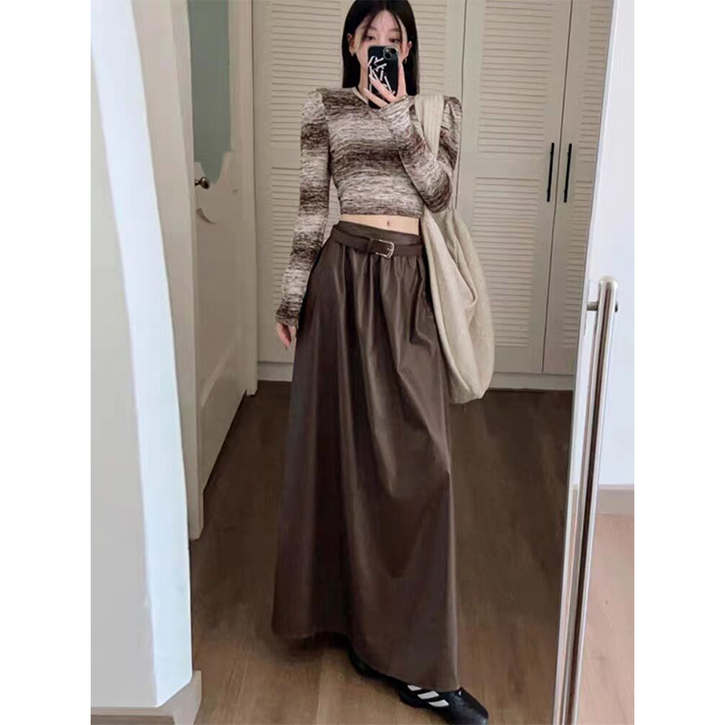 欧洲站复古港味御姐轻熟风长裙