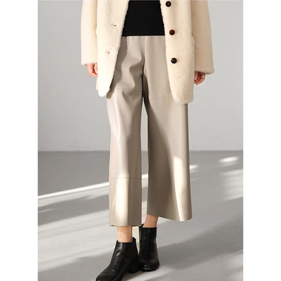 2025年秋冬小众腔调重磅真皮皮裤