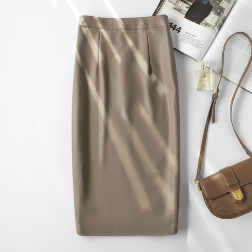 海宁秋冬皮裙包臀裙中长款ins