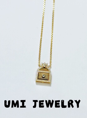 UMI【观箱】S925银镀k金·百宝箱幸福之门镶钻小众轻奢高级感项链