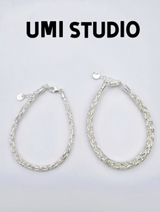 UMI家·轻珠宝 S925银镀k金·意大利编制银丝手链高级感轻奢精致