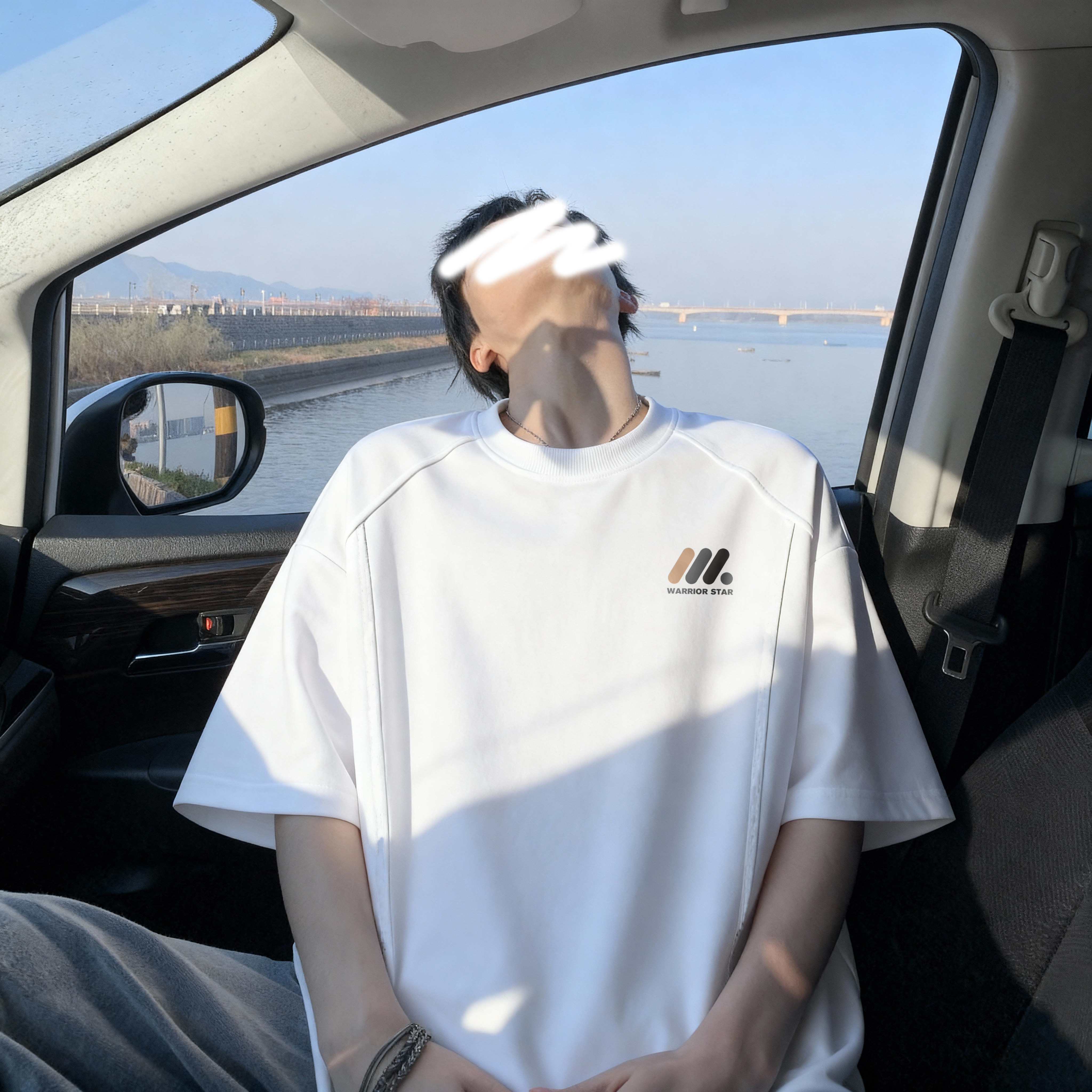 WASSUPBROWN美式拼接短袖T恤