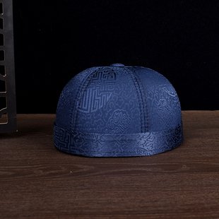 男寿帽瓜皮帽地主老人寿终衣服全套配件寿衣殡葬用品去世百年帽子