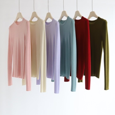 chao细羊毛简约基础款长袖打底针