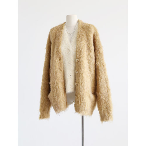 秋冬暖呼呼重磅羊毛拉绒长毛针织