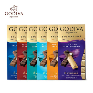 歌帝梵进口牛奶巧克力条烤90g GODIVA 内含8块独立包装 圣诞送女友