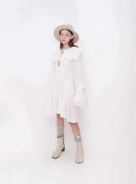 韩国东大门进口pola romo时尚百搭甜美长袖连衣裙