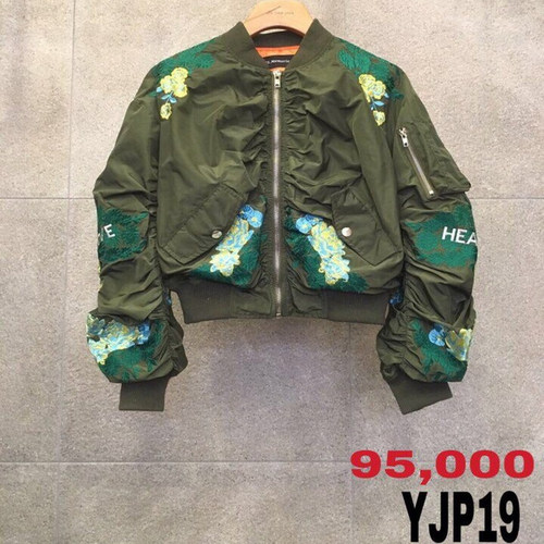 韩国东大门进口js new york时尚绣花短款长袖夹克外套
