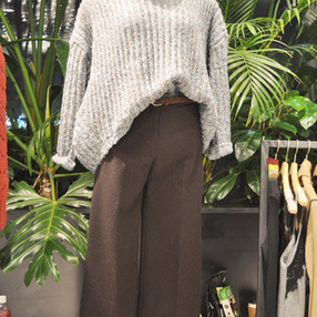 韩国东大门进口REPELLER COMPANY杂色高领粗棒针毛衣