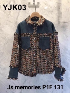 衬衫 new 牛仔拼接长袖 外套 york时尚 现货韩国进口2023春夏新款