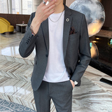 西服套装男英伦韩版修身西装两件套商务A470-LJT26-P175大码加价，男装西服套装，电商A207