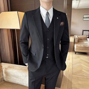 秋冬西服套装男商务休闲正装礼服婚礼西服三件套A207-DX801-P125图片