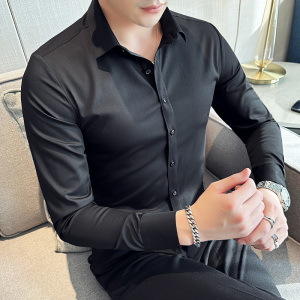 2025春装英伦风衬衫男长袖衬衣韩版修身款A207-CS21-特P30