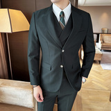 秋冬西服套装正装休闲新郎婚礼西服三件套A207-TZ807-P265，男装西服套装，电商A207