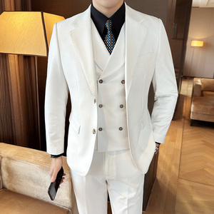 秋冬西服套装正装休闲新郎婚礼西服三件套A207-TZ807-P265图片