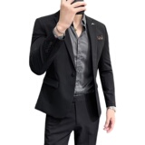 西服套装男英伦韩版修身西装两件套商务A207-LJT816-P190大码加价，男装西服套装，电商A207