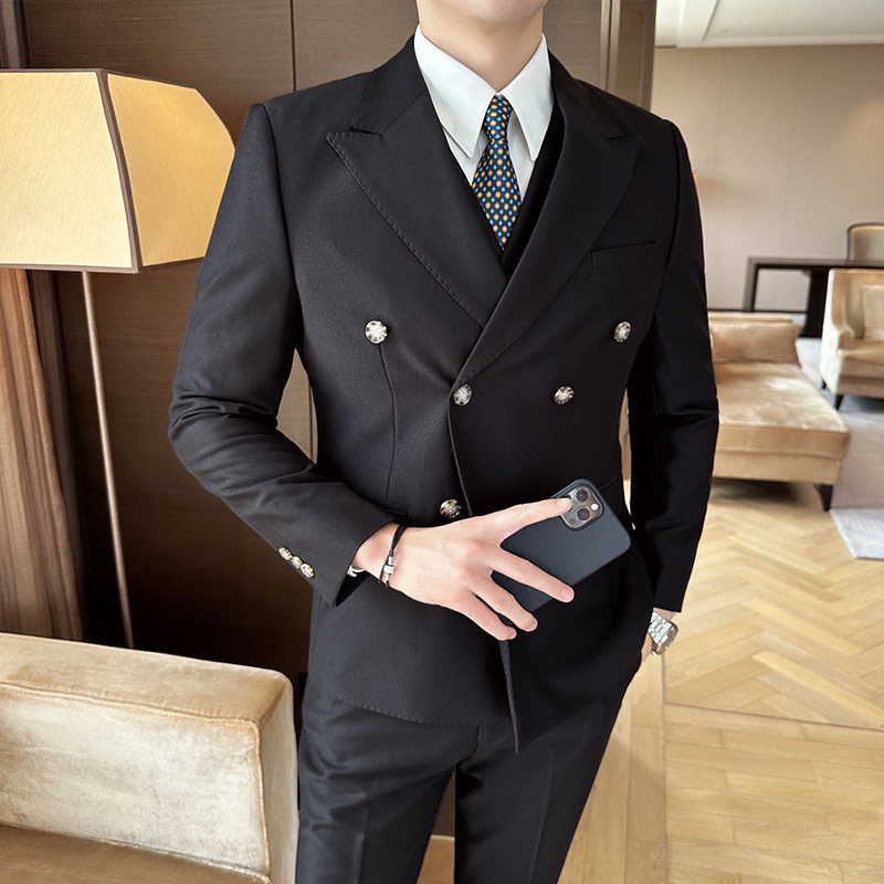 秋冬西服套装正装休闲新郎婚礼西服两件套A207-TZ808-P265,男装西服,电商A207