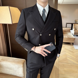 秋冬西服套装正装休闲新郎婚礼西服两件套A207-TZ808-P265图片