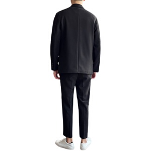 轻熟风一粒扣西服套装男米白色宽松西装A207LJT818-P160图片