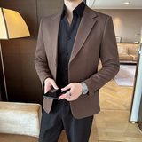 秋冬季新华夫格新款西装外套男上衣休闲单件西服A207-DX887-P148，男装西服套装，电商A207