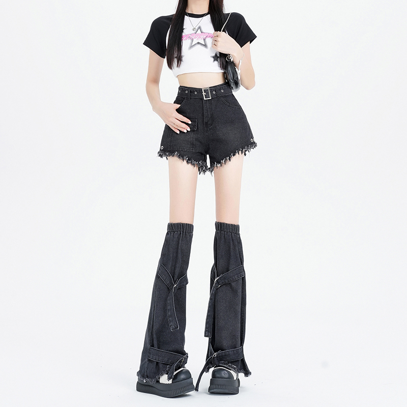 美式y2k亚文化穿搭牛仔短裤女