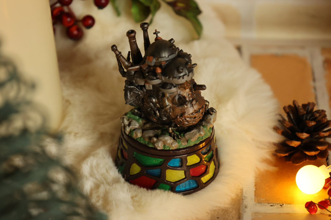 GHIBLI MIYAZAKI ANIME PERIPHERY ACORN HOWLS MOVING CASTLE CHINCHILLA ORNAMENT JEWELRY STORAGE