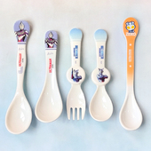五和奥特曼儿童勺子叉子男童防烫吃饭专用自主进食喂饭卡通长柄勺