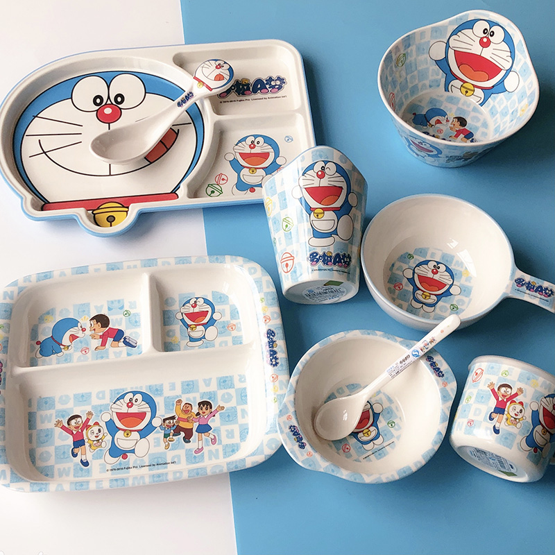 可爱卡通儿童餐具哆啦A梦密胺碗