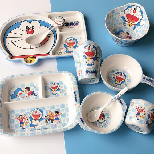 可爱卡通儿童餐具哆啦A梦密胺碗