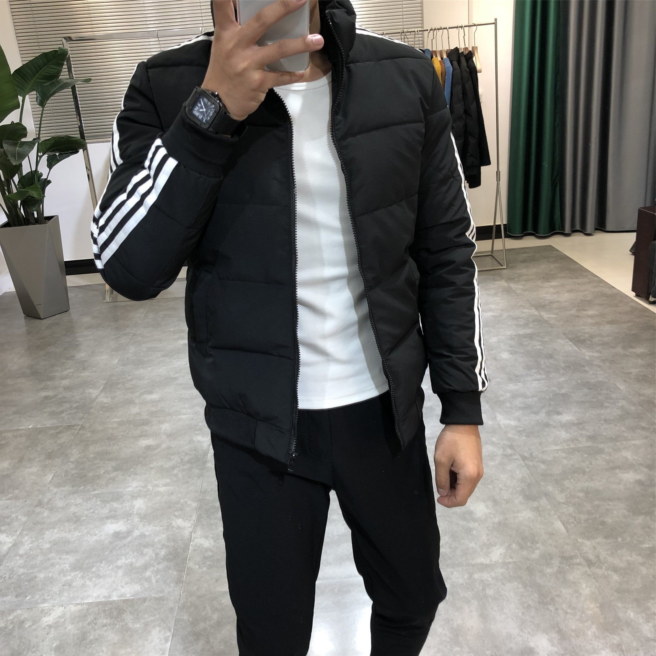 羽绒棉服男冬季新款情侣袄子短款精神小伙潮流加厚立领棉衣袄外套
