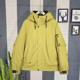 2025冬季新款男士连帽羽绒服时尚潮流90白鸭绒保暖工装外套夹克潮