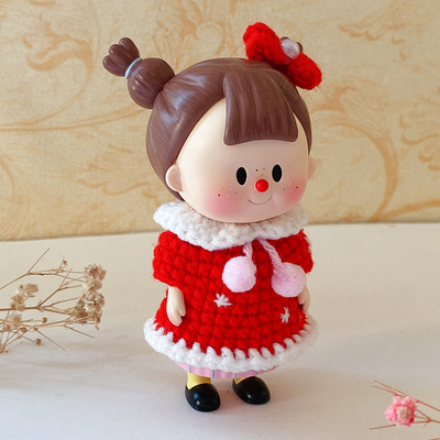 MTFU多多妹小红裙可爱现货手工编织品盲盒装饰衣服【萌小鱼娃衣】