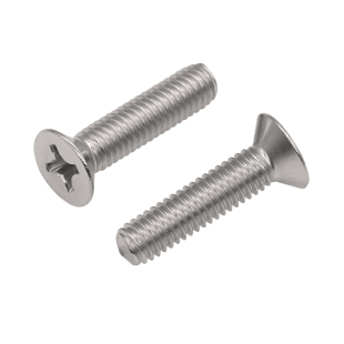 不锈钢十字平头螺丝不锈钢平机GB819 M12 304不锈钢沉头螺丝