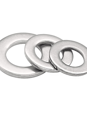 304不锈钢平垫圈M1.6-M48国标平垫片表面平整无毛刺DIN125