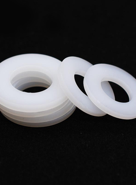 PA66白色尼龙平垫片M2M2.5M3M4M5M6M8M10M12尼龙垫片塑胶塑料垫圈