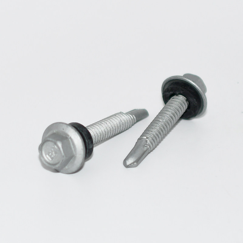 路锈宝镀达克罗防锈层 六角自攻自钻钻尾螺丝ST5.5 PVC垫/EPDM垫