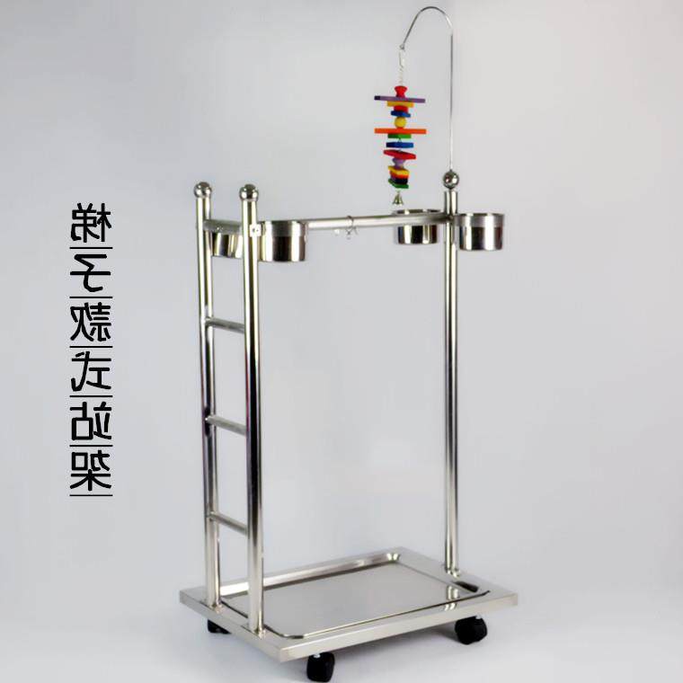 鹦鹉站架梯子站架大型鸟架灰脚环金刚折中葵花亚马逊送脚环脚链