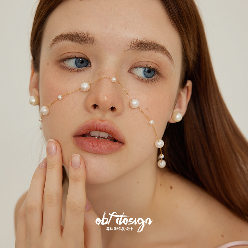 耳边风人鱼眼泪S925银珍珠法式轻奢气质高级感一款多戴项链毛衣链