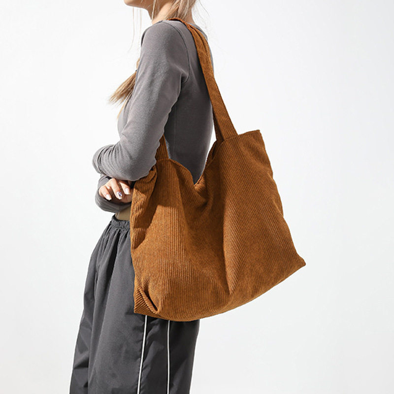 2025灯芯绒韩版大容量斜纹通勤休闲简约手提单肩腋下通用款女包,箱包皮具/热销女包/男包,通用款女包,淘宝优惠券,粉丝福利购,淘宝优惠卷