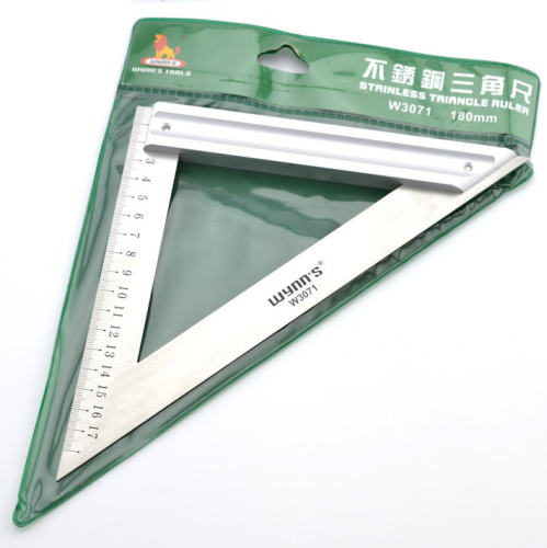 Wynns/威力狮工具 不锈钢三角尺 角度尺 直角三角尺 45度钢角尺